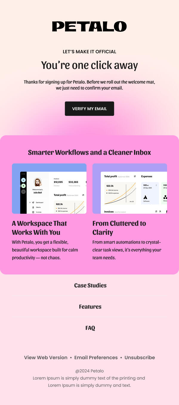 Petalo Petalo Email | Saasivo